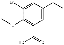 3-Bromo-5-ethyl-2-methoxybenzoic acid Structure