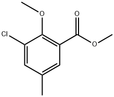 methyl 3-chloro-2-methoxy-5-methylbenzoate Structure