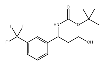 tert-butyl (3-hydroxy-1-(3-(trifluoromethyl)phenyl)propyl)carbamate Struktur