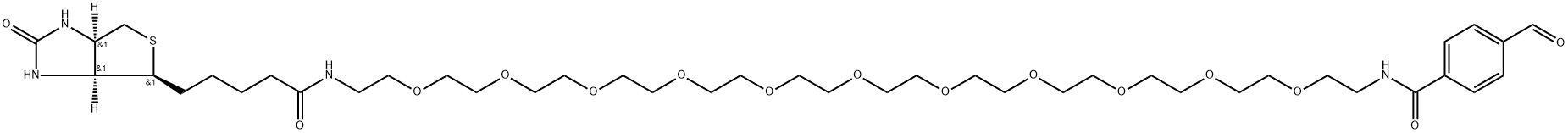 Biotin-PEG11-aldehyde Structure