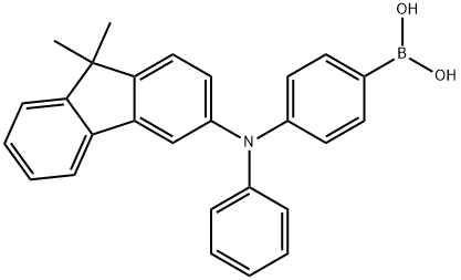 4-[N-苯基-N-(9,9-二甲基芴-3-基)氨基]苯硼酸, 1246021-71-5, 结构式