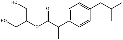 Ibuprofen Related CoMpound (1,3-Dihydroxyprop-2-yl 2-(4-Isobutylphenyl)Propanonate), 124635-85-4, 结构式