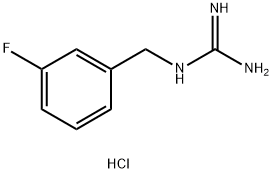 Guanidine, N-[(3-fluorophenyl)methyl]-, hydrochloride (1:1) Struktur