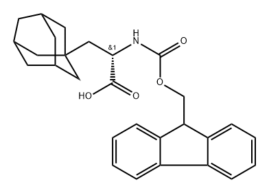 N-Fmoc-3-(1-Adamantyl)-L-Ala-OH,1246659-36-8,结构式