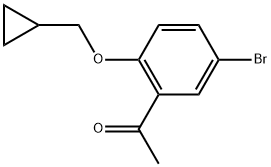 1-[5-Bromo-2-(cyclopropylmethoxy)phenyl]ethanone 结构式