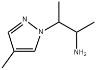 3-(4-甲基-1H-吡唑-1-基)丁烷-2-胺,1248214-35-8,结构式