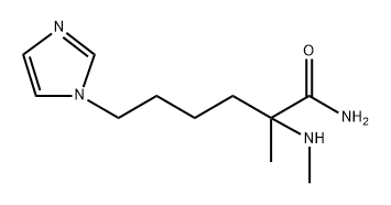 1H-Imidazole-1-hexanamide, α-methyl-α-(methylamino)- 化学構造式