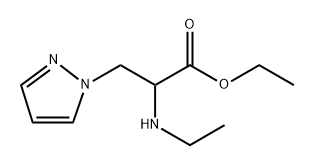 1H-Pyrazole-1-propanoic acid, α-(ethylamino)-, ethyl ester Struktur