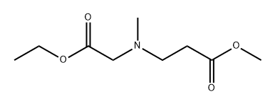 β-Alanine, N-(2-ethoxy-2-oxoethyl)-N-methyl-, methyl ester Struktur