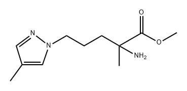 1H-Pyrazole-1-pentanoic acid, α-amino-α,4-dimethyl-, methyl ester|2-氨基-2-甲基-5-(4-甲基-1H-吡唑-1-基)戊酸甲酯