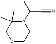 4-Morpholineacetonitrile, α,3,3-trimethyl- Structure