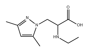 1H-Pyrazole-1-propanoic acid, α-(ethylamino)-3,5-dimethyl- Structure