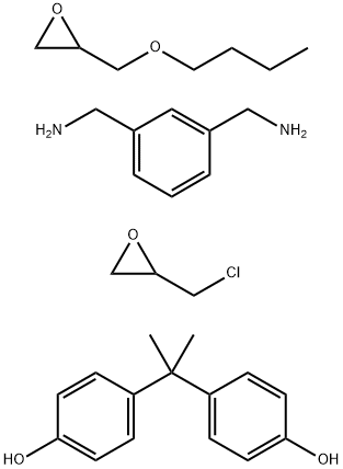 4,4'-(1-Methylethylidene)bisphenol with 1,3-benzenedimethanamine, (butoxymethyl)oxirane and (chloromethyl)oxirane 化学構造式