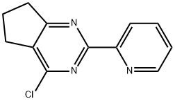 2-{4-chloro-5H,6H,7H-cyclopenta[d]pyrimidin-2-yl}pyridine Struktur