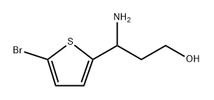 3-氨基-3-(5-溴噻吩-2-基)丙醇, 1249620-39-0, 结构式