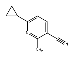 2-氨基-6-环丙基-3-吡啶腈 结构式