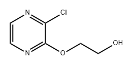 2-[(3-chloropyrazin-2-yl)oxy]ethan-1-ol 化学構造式