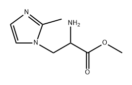 2-氨基-3-(2-甲基-1H-咪唑-1-基)丙酸甲酯 结构式