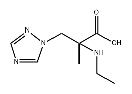 1H-1,2,4-Triazole-1-propanoic acid, α-(ethylamino)-α-methyl- 化学構造式