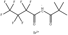 二(七氟-2,2-二甲基-3,5-辛二酮)锶,125009-58-7,结构式