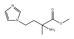 1H-Imidazole-1-butanoic acid, α-amino-α-methyl-, methyl ester 化学構造式