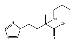 1H-1,2,4-Triazole-1-butanoic acid, α-methyl-α-(propylamino)- 化学構造式