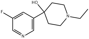 1-Ethyl-4-(5-fluoro-3-pyridinyl)-4-piperidinol 结构式