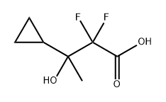 Cyclopropanepropanoic acid, α,α-difluoro-β-hydroxy-β-methyl- Structure