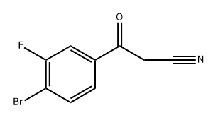 3-(4-溴-3-氟苯基)-3-氧代丙腈, 1250529-97-5, 结构式