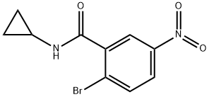 2-Bromo-N-cyclopropyl-5-nitrobenzamide 化学構造式