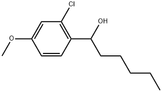 2-Chloro-4-methoxy-α-pentylbenzenemethanol,1250824-83-9,结构式