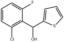 (2-chloro-6-fluorophenyl)(thiophen-2-yl)methanol Struktur