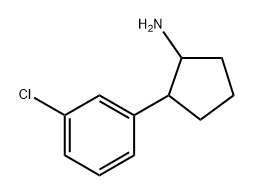 2-(3-chlorophenyl)cyclopentan-1-amine hydrochloride Structure