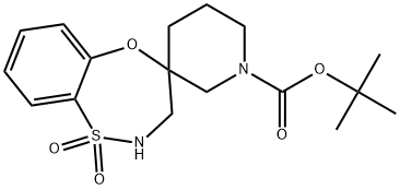 Spiro[4H-5,1,2-benzoxathiazepine-4,3′-piperidine]-1′-carboxylic acid, 2,3-dihydro-, 1,1-dimethylethyl ester, 1,1-dioxide|