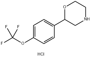 2-[4-(trifluoromethoxy)phenyl]morpholine hydrochloride Struktur