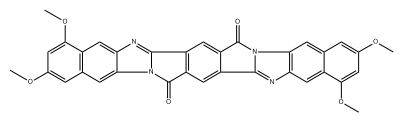 Dibenzo[f,f]benzo[1,2:3,4:4,5:3,4]dipyrrolo[1,2-a:1,2-a]bisbenzimidazole-8,18-dione,  2,4,12,14-tetramethoxy-  (9CI) Structure