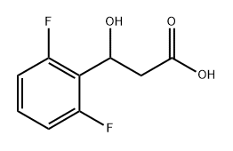 3-(2,6-二氟苯基)-3-羟基丙酸 结构式