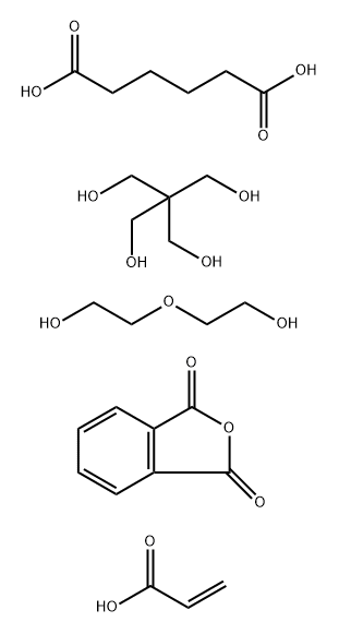 Hexanedioic acid, polymer with 2,2-bis(hydroxymethyl)-1,3-propanediol, 1,3-isobenzofurandione and 2,2-oxybisethanol, 2-propenoate 结构式