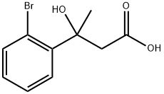 3-(2-bromophenyl)-3-hydroxybutanoic acid 化学構造式