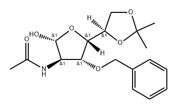 .beta.-D-Glucofuranose, 2-(acetylamino)-2-deoxy-5,6-O-(1-methylethylidene)-3-O-(phenylmethyl)- 结构式