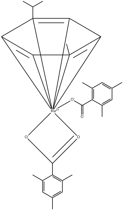 (P-伞花烃)双(均三甲苯羧基)钌(II), 1251667-99-8, 结构式