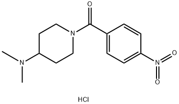 Methanone, [4-(dimethylamino)-1-piperidinyl](4-nitrophenyl)-, hydrochloride (1:1) Structure