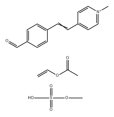 Acetic acid ethenyl ester, homopolymer, hydrolyzed, cyclic acetal with 4-2-(4-formylphenyl)ethenyl-1-methylpyridinium Me sulfate,125229-74-5,结构式