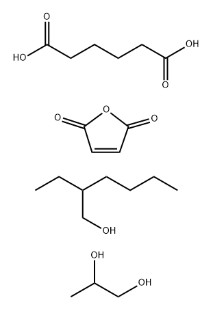 Hexanedioic acid, polymer with 2-ethyl-1-hexanol, 2,5-furandione and 1,2-propanediol Structure
