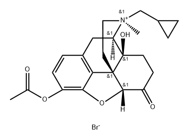 (5α,17S)-3-(Acetyloxy)-17-(cyclopropylmethyl)-4,5-epoxy-14-hydroxy-17-methyl-6-oxomorphinanium Bromide Structure