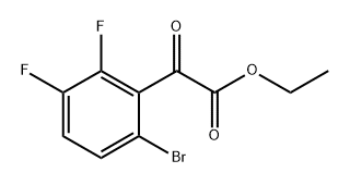 Benzeneacetic acid, 6-bromo-2,3-difluoro-α-oxo-, ethyl ester,1252799-90-8,结构式