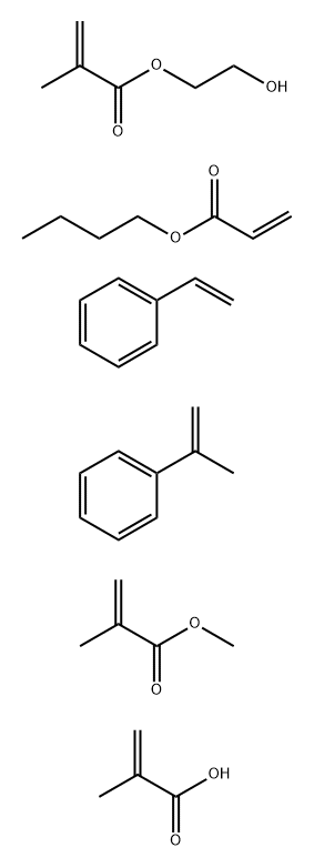 125302-15-0 2-Propenoic acid, 2-methyl-, polymer with butyl 2-propenoate, ethenylbenzene, 2-hydroxyethyl 2-methyl-2-propenoate, (1-methylethenyl)benzene and methyl 2-methyl-2-propenoate