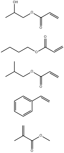 2-Propenoic acid, 2-methyl-, methyl ester, polymer with butyl 2-propenoate, ethenylbenzene, 2-hydroxypropyl 2-propenoate and 2-methylpropyl 2-propenoate|