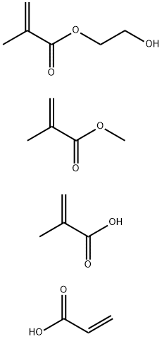 2-Propenoic acid, 2-methyl-, C10-16-alkyl esters, polymers with 2-hydroxyethyl methacrylate, Me methacrylate and perfluoro-C8-14-alkyl acrylate Struktur
