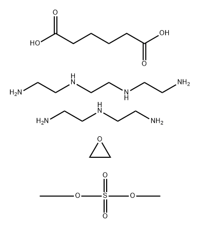 Hexanedioic acid, polymer with N-(2-aminoethyl)-1,2-ethanediamine, N,N'-bis(2-aminoethyl)-1,2-ethanediamine and oxirane, compd. with dimethyl sulfate Structure